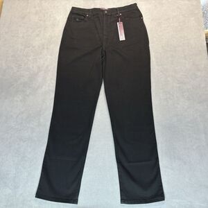 NEW Gloria Vanderbilt Size12 Amanda Black Straight Leg Jeans Mid Rise NWT